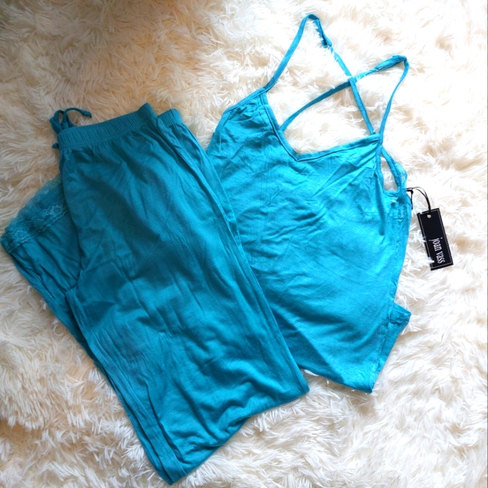 NWT Aqua Blue Pajama Set